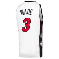 Unisex Mitchell & Ness Dwyane Wade White Miami Heat Hall of Fame Class 2023 Throwback Swingman Jersey