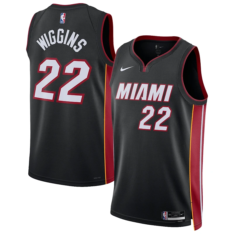 Maillot unisexe Nike Andrew Wiggins Miami Heat Swingman noir - Édition Icon