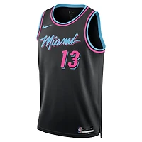 Maillot unisexe Nike Bam Adebayo noir Miami Heat 2025/26 Swingman - Édition City