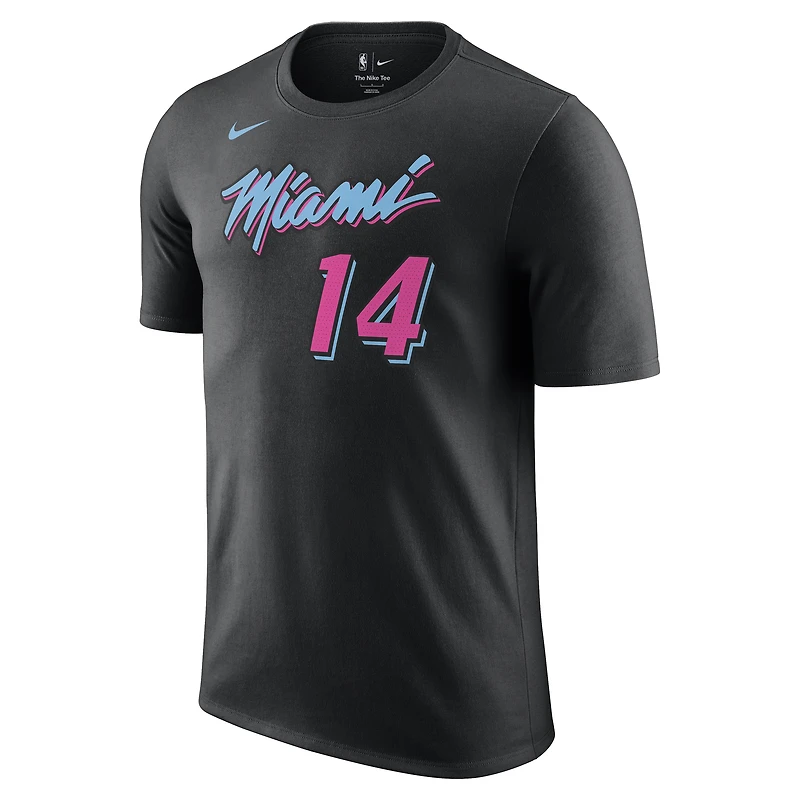 Unisex Nike Tyler Herro Black Miami Heat 2025/26 City Edition Name & Number T-Shirt