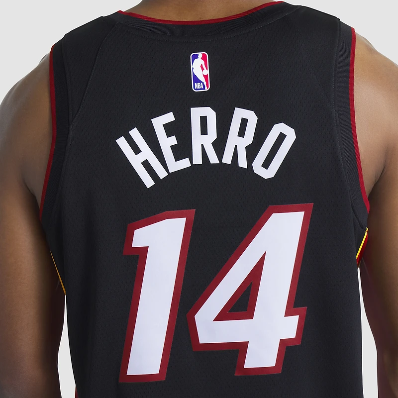 Unisex Nike Tyler Herro Black Miami Heat Swingman Jersey - Icon Edition