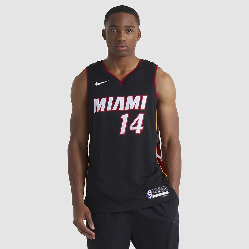 Unisex Nike Tyler Herro Black Miami Heat Swingman Jersey - Icon Edition