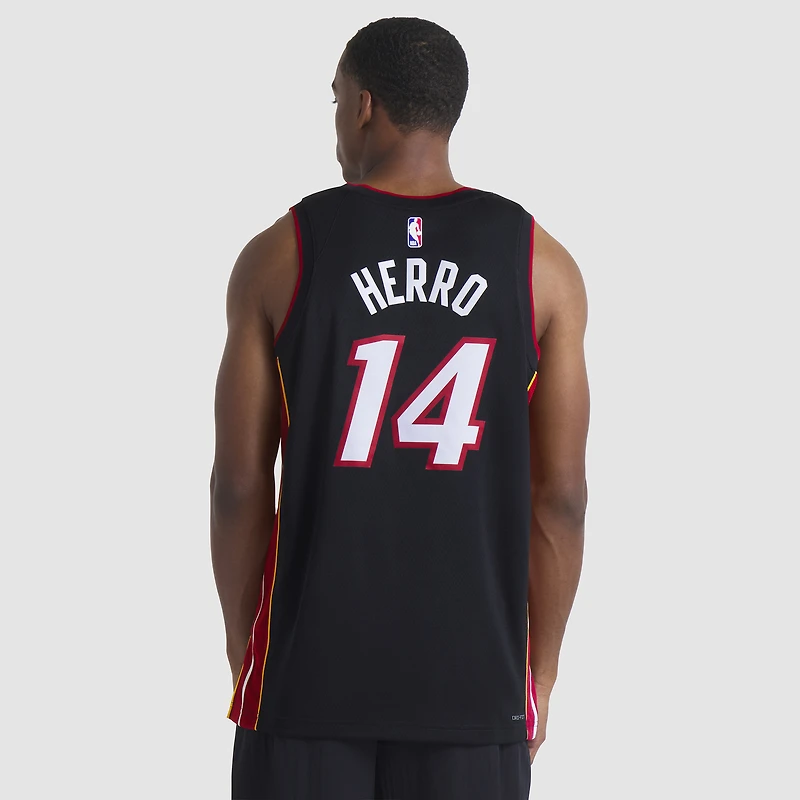 Maillot Nike Swingman Tyler Herro noir Miami Heat unisexe - Édition Icon
