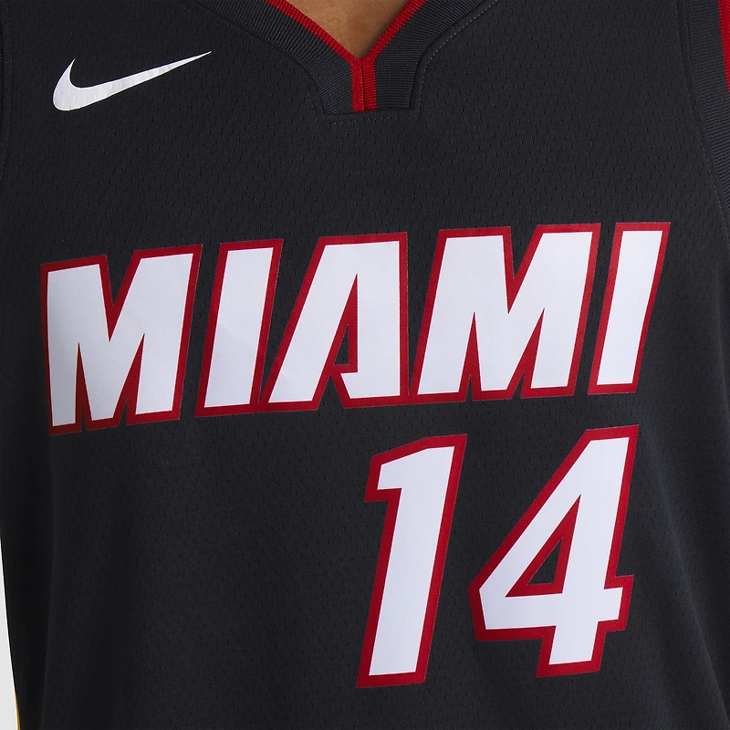 Maillot Nike Swingman Tyler Herro noir Miami Heat unisexe - Édition Icon