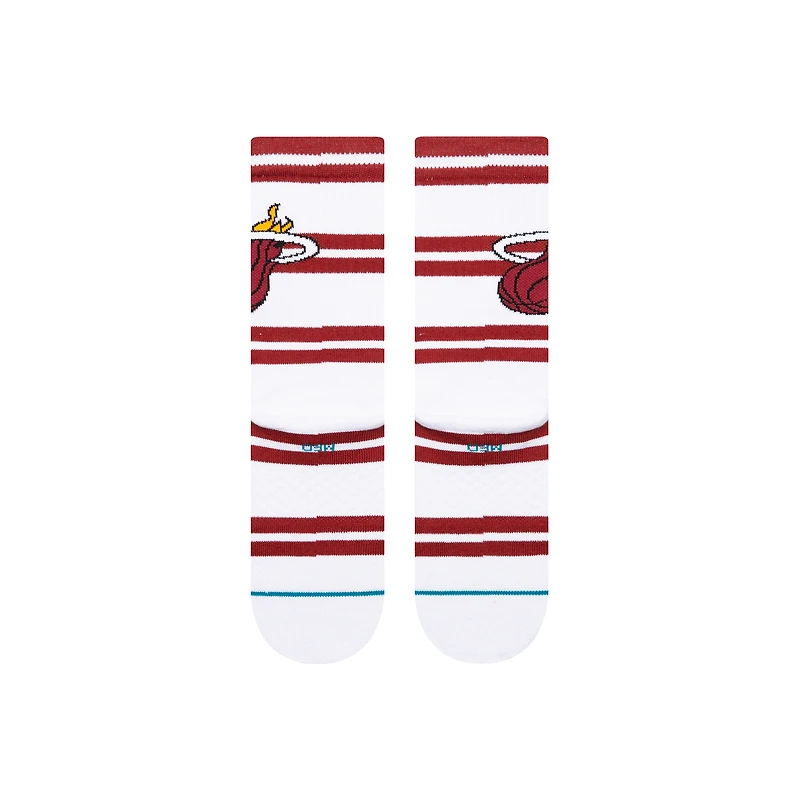 Chaussettes unisexes Stance Miami Heat Prep Stripe Crew