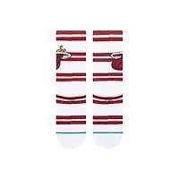 Chaussettes unisexes Stance Miami Heat Prep Stripe Crew