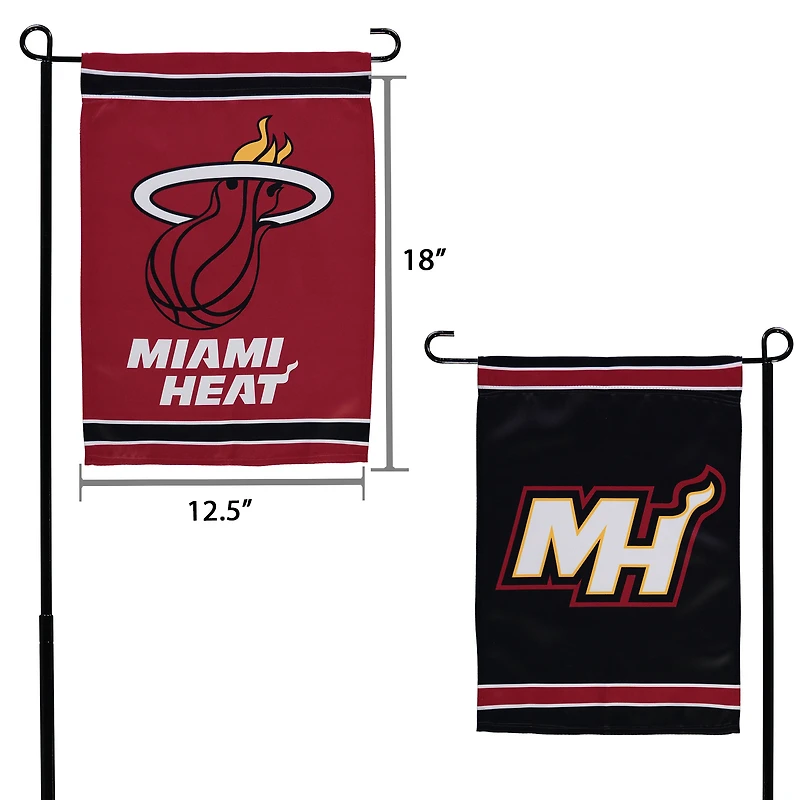 WinCraft Miami Heat 12" x 18" Double-Sided Garden Flag