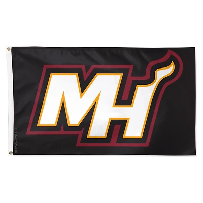 WinCraft Miami Heat 3' x 5' Single-Sided Deluxe Secondary Team Logo Flag