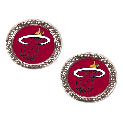 WinCraft Miami Heat Round Team Post Earring