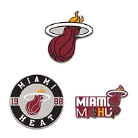 Ensemble de trois pin de collection WinCraft Miami Heat
