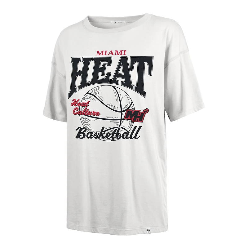 T-shirt blanc pour femme « 47 Miami Heat City Edition Down Court Sadie