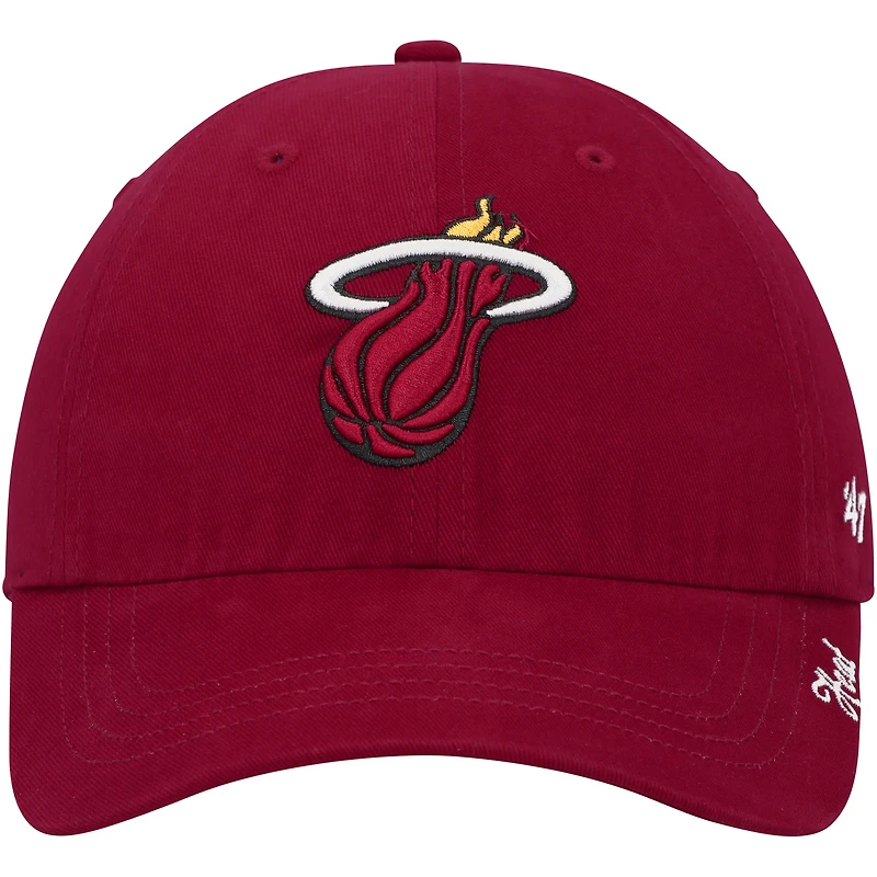 Women's '47 Red Miami Heat Miata Clean Up Adjustable Hat