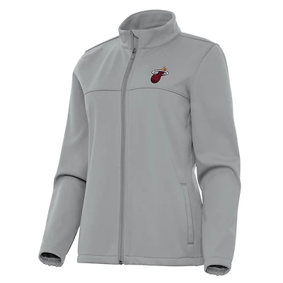 Veste de golf zippée Miami Heat Links 2 pour femme, gris Antigua