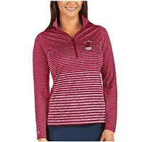 Veste demi-zipée Pace rouge chiné Antigua pour femme des Miami Heat