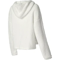 College Concepts pour femme Crème Miami Heat Fluffy Sweat à capuche manches longues T-shirt et short Ensemble de nuit