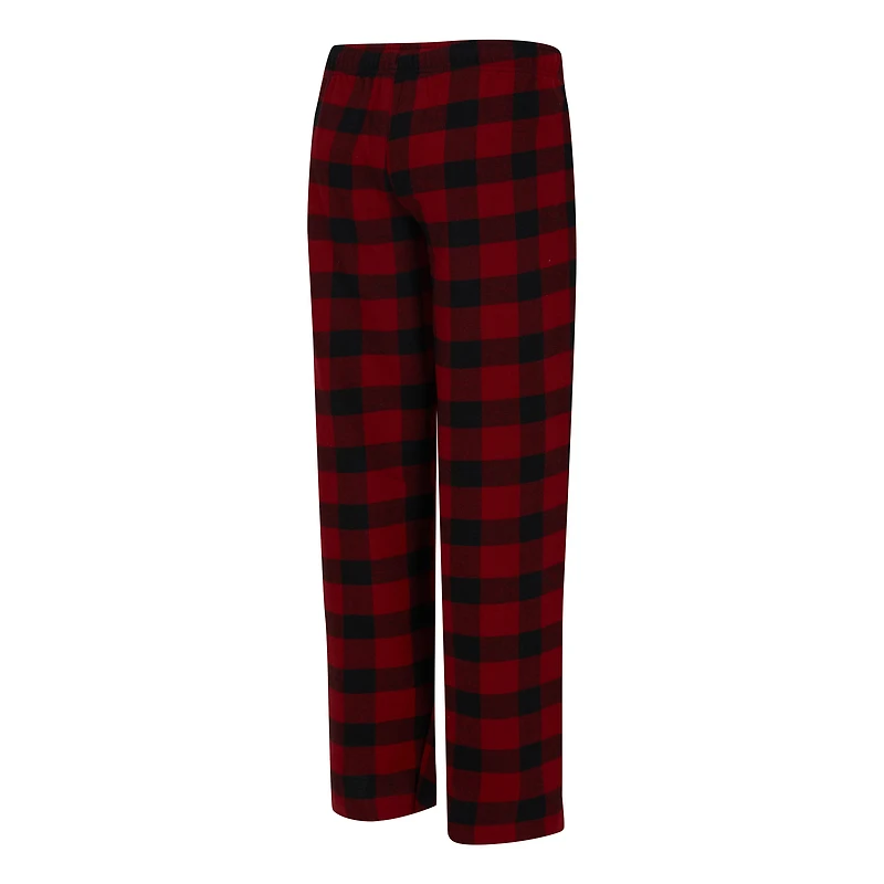 Ensemble pyjama en flanelle rouge/noir Miami Heat Avondale pour femme Concepts Sport