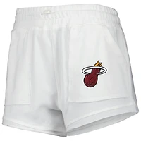 Short blanc Concepts Sport Miami Heat Sunray pour femme
