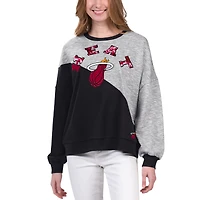 Sweat-shirt à enfiler fendu G-III 4Her par Carl Banks pour femmes, noir, Miami Heat Benches
