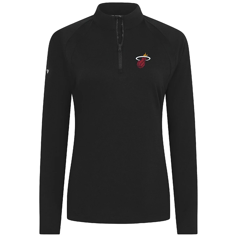 Haut noir à fermeture éclair quart de tour Flex Insignia 2.0 pour femme Levelwear Miami Heat