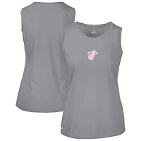 Women's Levelwear  Gray Miami Heat Mother's Day Macy Core Logo Tank Top