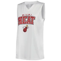 Débardeur blanc Miami Heat Paisley Peekaboo Levelwear pour femmes
