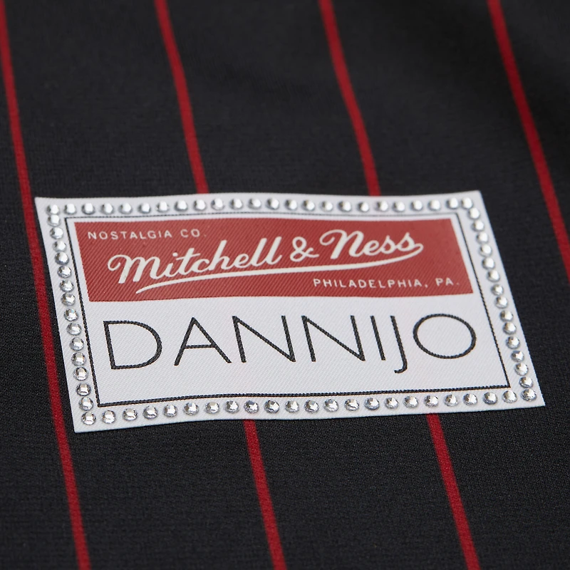 Maillot de football court noir pour femme Mitchell & Ness x DANNIJO Miami Heat