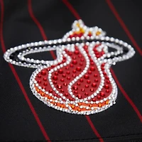 Maillot de football court noir pour femme Mitchell & Ness x DANNIJO Miami Heat