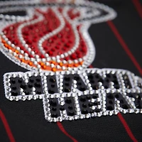 Women's Mitchell & Ness x DANNIJO Dwyane Wade Black Miami Heat Cropped Football Fashion Jersey