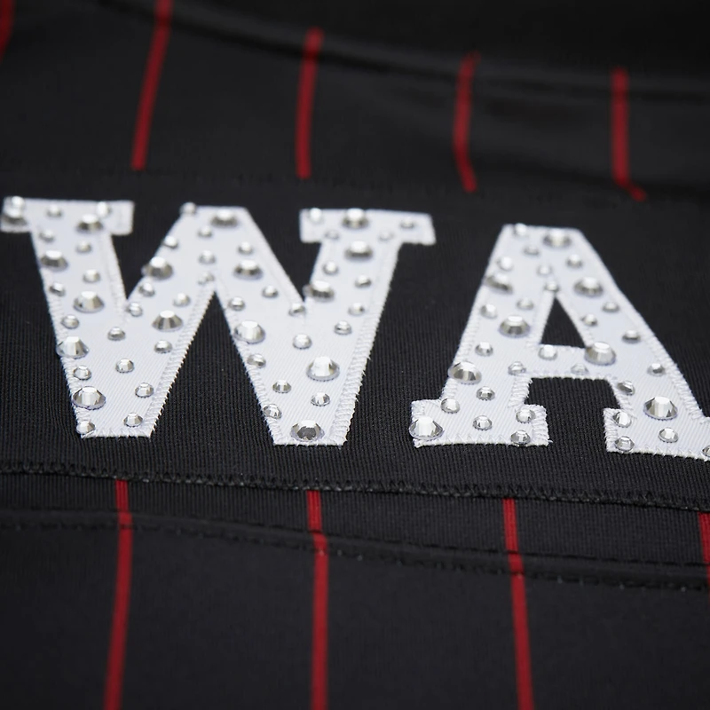 Maillot de football court noir pour femme Mitchell & Ness x DANNIJO Miami Heat