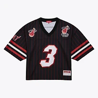 Maillot de football court noir pour femme Mitchell & Ness x DANNIJO Miami Heat