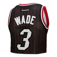 Maillot de basket-ball court noir Mitchell & Ness x DANNIJO Dwyane Wade pour femme, modèle Miami Heat