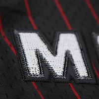 Women's Mitchell & Ness x DANNIJO Dwyane Wade Black Miami Heat Fashion Cropped Basketball Jersey