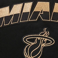 Sweat-shirt court Pro Standard noir Miami Heat Glam pour femmes