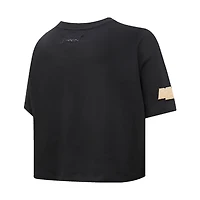 Women's Pro Standard Black Miami Heat Holiday Glam Boxy T-Shirt