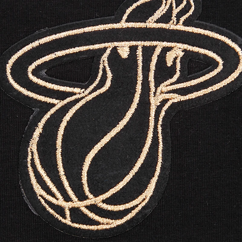 T-shirt boxy Pro Standard noir Miami Heat Holiday Glam pour femmes