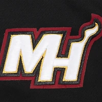 Women's Pro Standard Black Miami Heat Jewels Cropped Pullover Hoodie