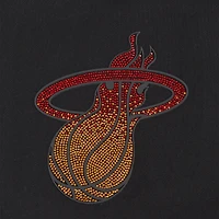 Sweat à capuche court Miami Heat Jewels Pro Standard pour femme, noir