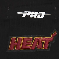 T-shirt petit ami Pro Standard noir Miami Heat Script pour femmes