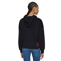 Women's Tommy Jeans Black Miami Heat Stella Cropped Pullover Hoodie