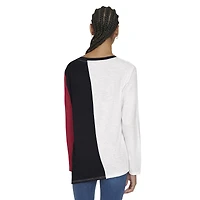 T-shirt à manches longues blocs de couleurs Amelia Miami Heat blanc/noir Tommy Jeans pour femme