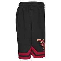 Youth Black Miami Heat Teardrop Fleece Shorts