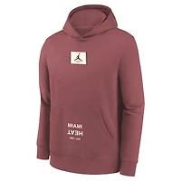 Sweat à capuche Jordan Brand rouge Miami Heat Courtside Statement Edition pour jeunes