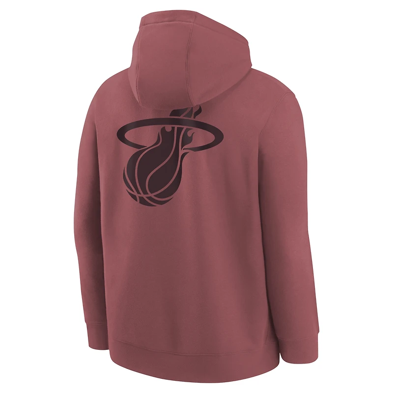 Sweat à capuche Jordan Brand rouge Miami Heat Courtside Statement Edition pour jeunes