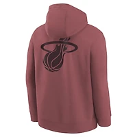 Sweat à capuche Jordan Brand rouge Miami Heat Courtside Statement Edition pour jeunes