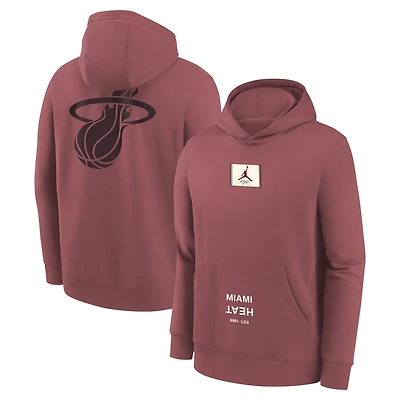 Sweat à capuche Jordan Brand rouge Miami Heat Courtside Statement Edition pour jeunes
