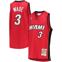 Maillot Swingman rouge Mitchell & Ness Dwyane Wade Miami Heat 2005/06 Hardwood Classics pour enfant