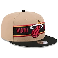 Youth New Era Tan/Black Miami Heat 2024 NBA Draft 9FIFTY Snapback Hat