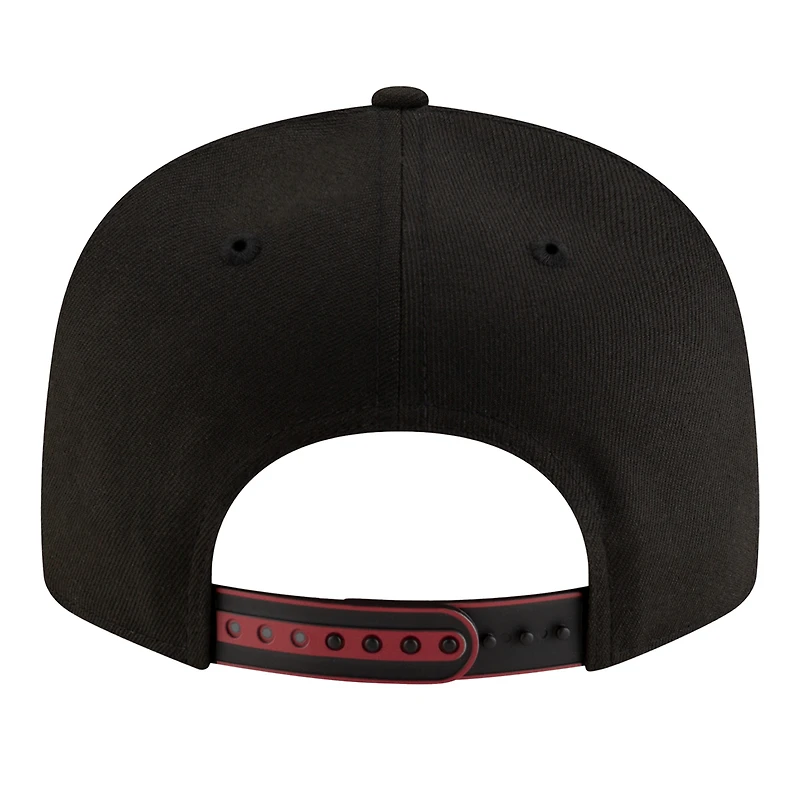 Casquette snapback 9FIFTY blanche/noire pour jeunes New Era Miami Heat 2025 NBA Tip Off Split Panel