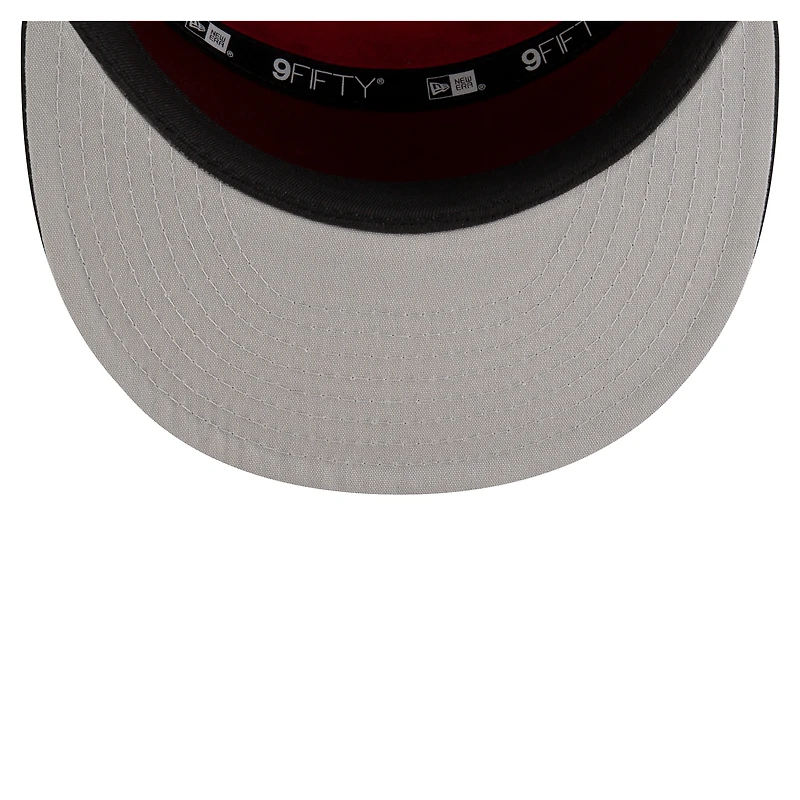 Youth New Era White/Black Miami Heat 2025 NBA Tip Off Split Panel 9FIFTY Snapback Hat