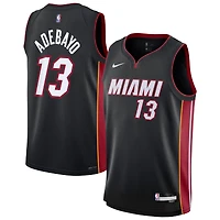 Maillot Nike Swingman Bam Adebayo noir pour jeune des Miami Heat - Édition Icon